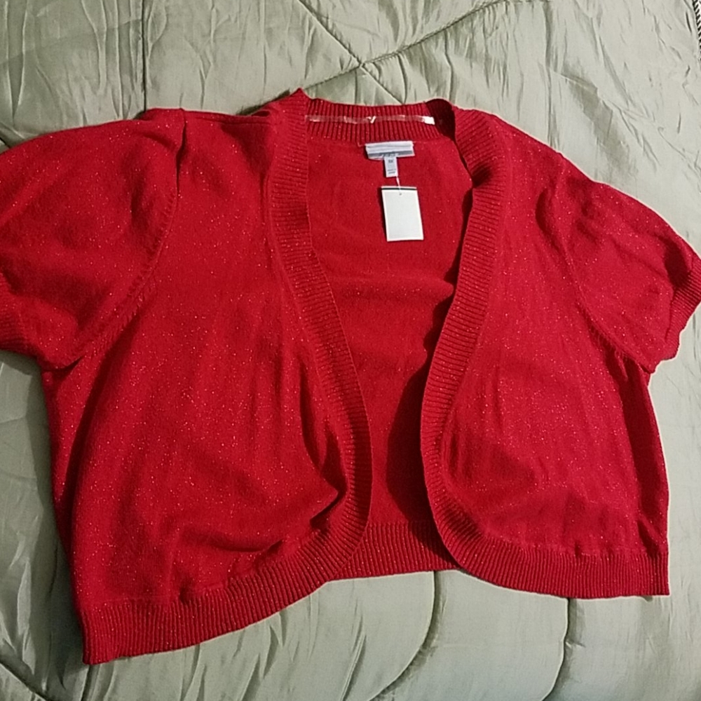 Red Sparkle Shrug - New with tag